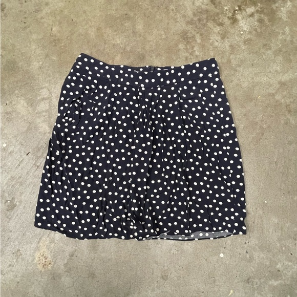 Cabi polka dot skirt dark navy blue a line skate skirt size 4 - Picture 2 of 9